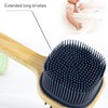 Long Handle Bath Brush with Handing Rope Silicone Shower Back