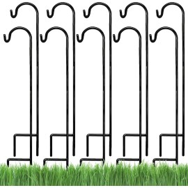 Ashman Online 10 Pack Black, 35 Inches Tall, Made of Premium Metal for Hanging Solar Light