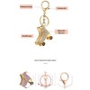 Skates Rhinestone Keychain,Shoe Gold Sparkling Charm Keychain Pendant (Gold)