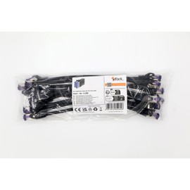 1aTTack.de 10x 0.25 M CAT7 Netzwerkkabel - 10 Gigabit - RJ45 Patchkabel Ethernet Kabel (SFTP PIMF LSZH CU) - für DSL LAN Switch Modem Router Patchpanel CAT7 CAT6 CAT5 - schwarz