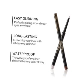 Healvian Automatic Eyeliner Pencil Smudge Makeup for Women Girls Quick-drying Retractable Eye Liner Vibrant for Day Wear