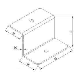 Set of 4 Solar Panel End Fixing Hardware Solar Mounting Hardware Z Type Solar Panel Corner Bracket Mounting Hardware