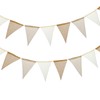 Elegaperma 8 M Hessian Bunting,Boho Beige Brown Burlap Bunting
