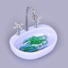 MinnowXY Ceative Washbasin Paper Clips Holder with 15x Paperclips Magnetics