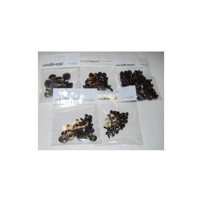 celloexpress 6mm Solid Black Safety Eyes with Metal Backs for