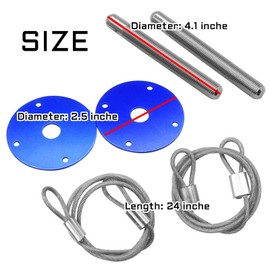 Hood Pins Kit - Latch Kit with Racing Lanyard, Stainless Pin Lock Clip for Fixing Hood, Reducing Wobble, Universal Car Mods Exterior Accessories (Blue)