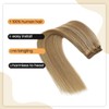 Clip in Hair Extensions Real Human Hair 27/613 Honey Blonde