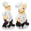 French Chef Figurine 30x14x11cm Resin Funny Chef Sculpture Kitchen Restaurant