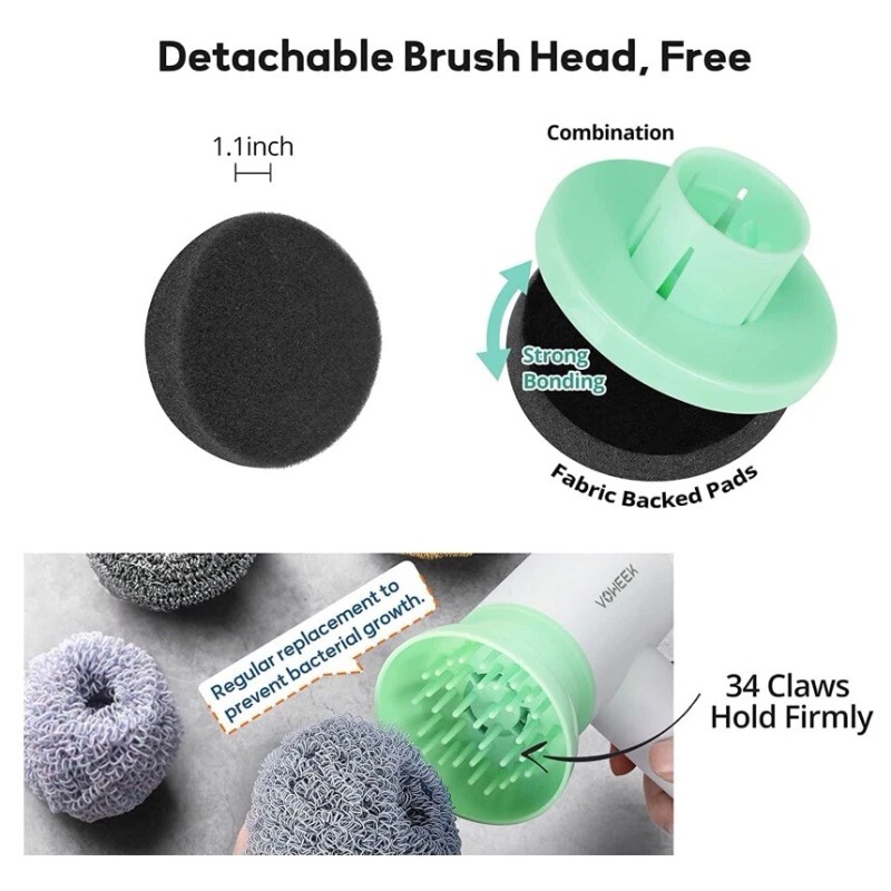 Voweek Electric Spin Scrubber Cordless Power Cleaning Brush | VW-SP01