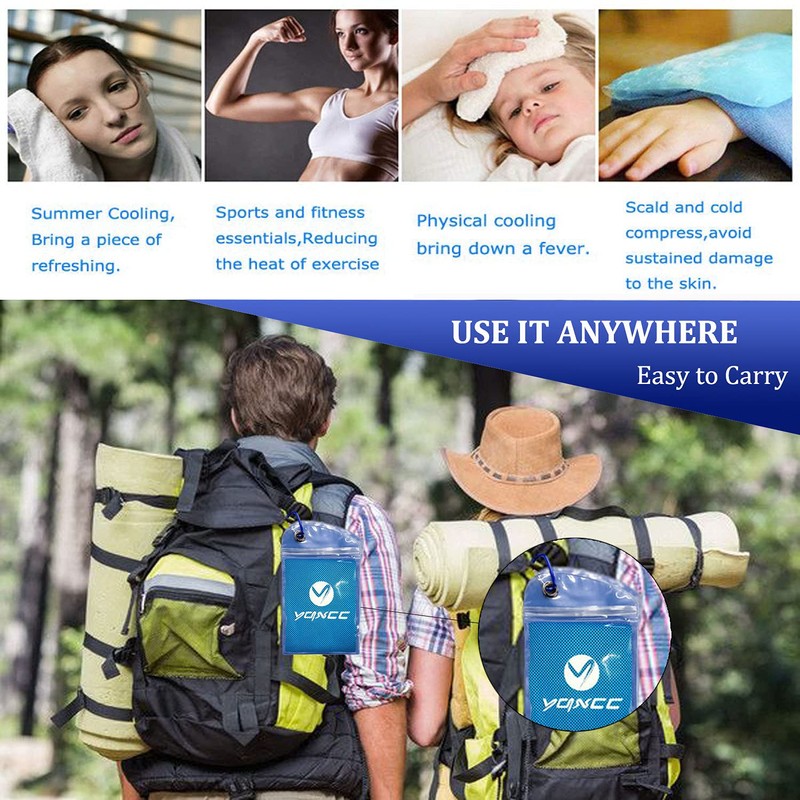 YQXCC 4 Pack Cooling Towel (120x30 cm) Ice Towel for