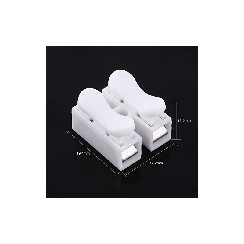 100pcs 5A 220V 2 Pin Push Quick Wire Cable Connector