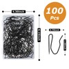 100 Pack Black Metal Curtain Hooks Pin-On Drapery Hooks,Suitable for