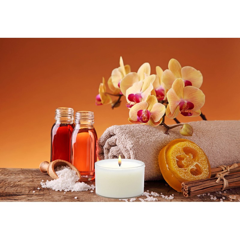 Clear Cup Tea Light Candles Unscented 6 Hour Long Burning