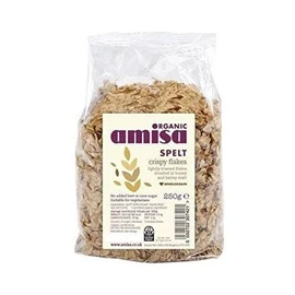 Amisa Organic Crispy Spelt Flakes 250g x 12 (Pack of 12)