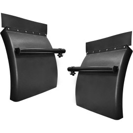 BLVD Pair Black Poly 24'' x 24'' Quarter Fenders for Semi Truck Volo Peterbilt VNL