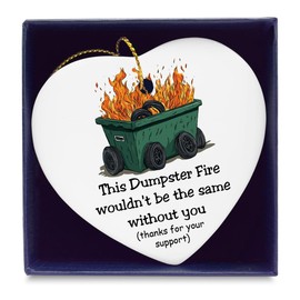 Dumpster Fire Christmas Ornament - Dumpster Fire Gifts for Women Men