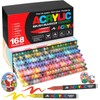 Acrylic Paint Marker Set, 12/24/36/72/120/168 pcs Soft Brush Tip Paint