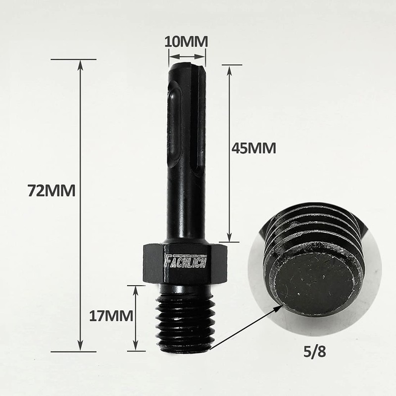 FACHLICH Core Drill Bit Arbor Adapters 2pcs 5/8“-11 Male Thread