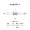METWET Bathroom Light Fixtures, 2-Light Vanity Lights for Mirror with