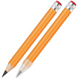 ywmigl 2 Pcs 13 inch Wooden Jumbo Pencils for Prop Giant Big Novelty Wood Pencil with Eraser for Fun Decor, School Projects, Party Favors, and Unique Gifts (Yellow)