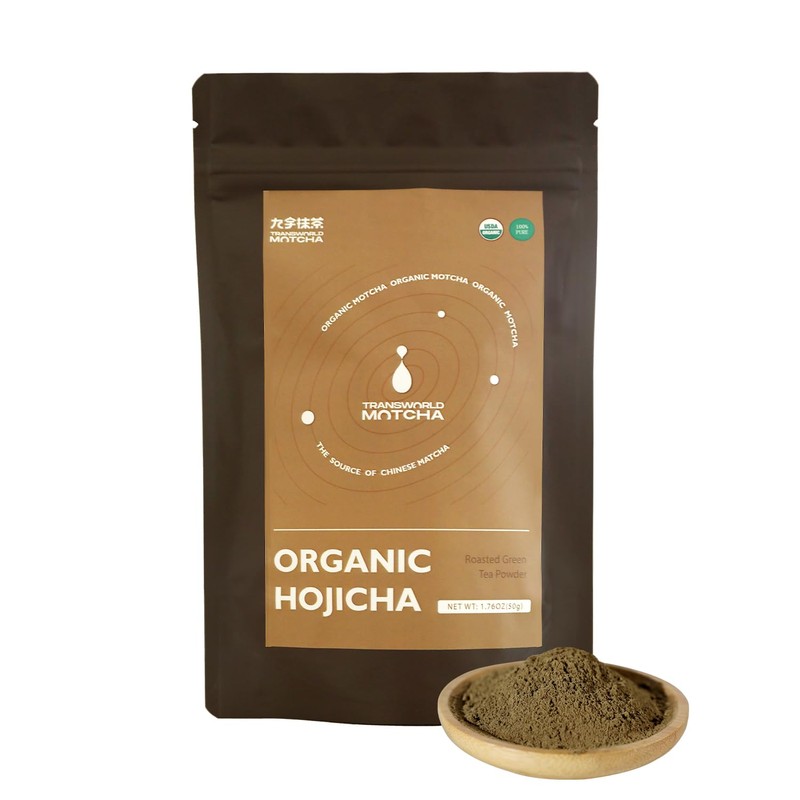 Jiuyu Polvo Hojicha de té verde matcha orgánico tostado al