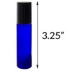 JUVITUS 4 Pack 10ml Cobalt Blue Glass Roll-On Applicator and
