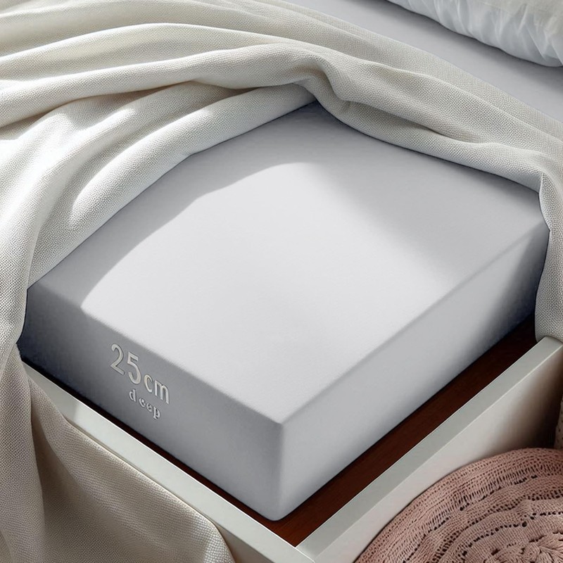 Aspire Homeware King Size Fitted Sheets - 25 cm Deep