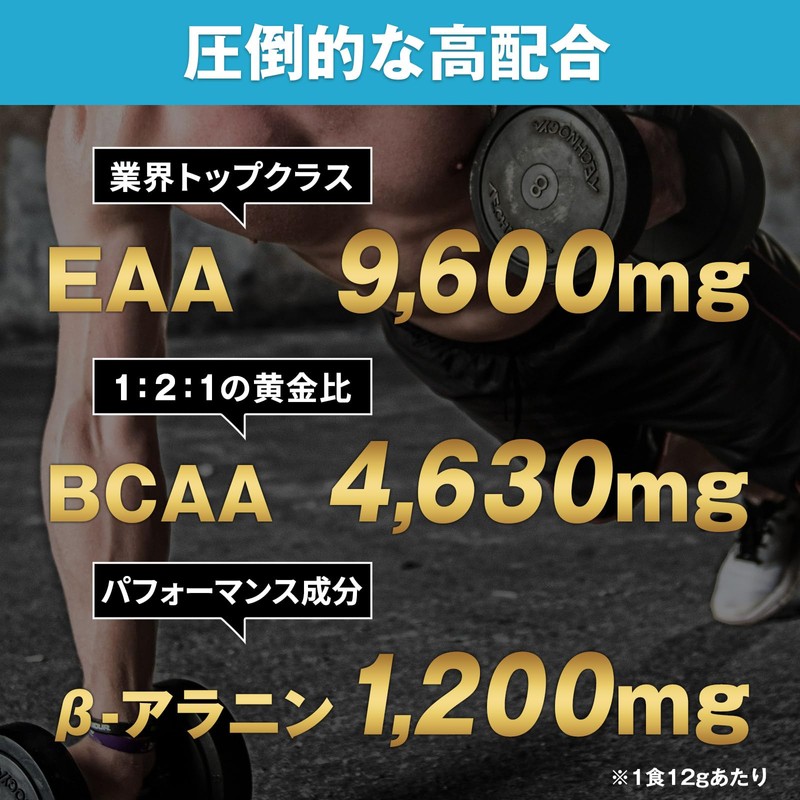 [青りんご味] 必須アミノ酸 サプリ EAA ベータアラニン配合 ハルクファクター 520g 国産