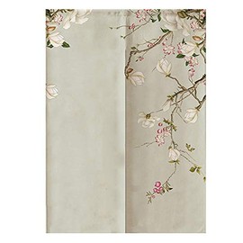 MYRU Flowers Pattern Japanese Noren Tapestry Bedroom Divider Door Curtain (Magnolia,33 by 59 Inch)