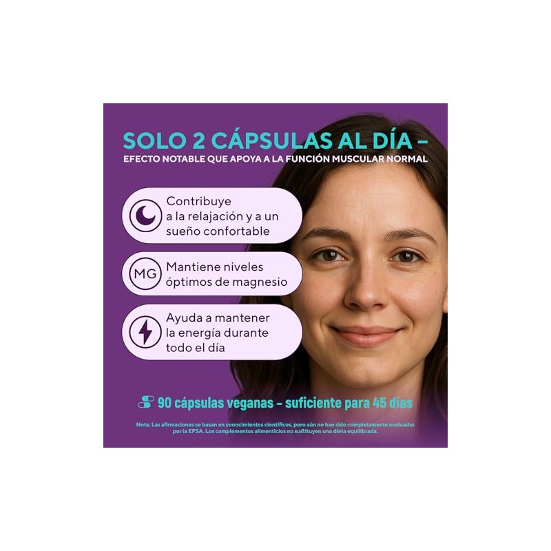 Citrato Magnesio 200 Vitamina Complex Suplemento Vegano Alta Absorción Apoyo