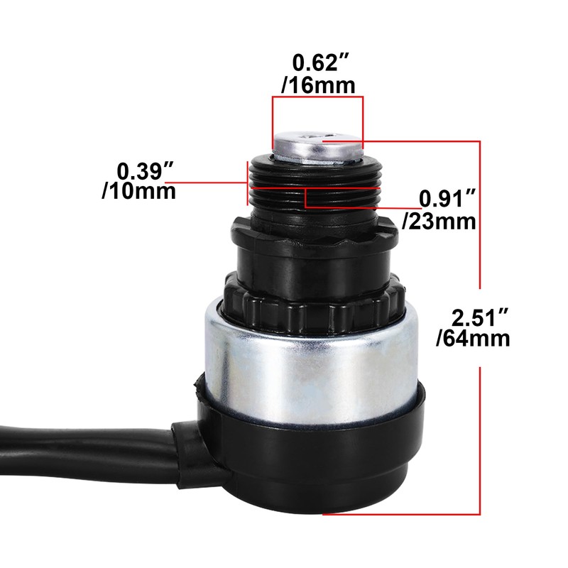 WEIYINGSI 5 Wire Ignition Key Switch with Dustproof/Waterproof Covers for
