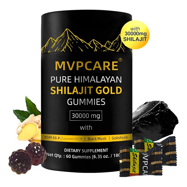 Mvpcare Dosis Mxima 30.000 Mg Shilajit Gummies Shilajit Puro Del