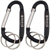 Village Blacksmith MK-0068 Aluminum Carabiner Hook, Black, 2 Pieces