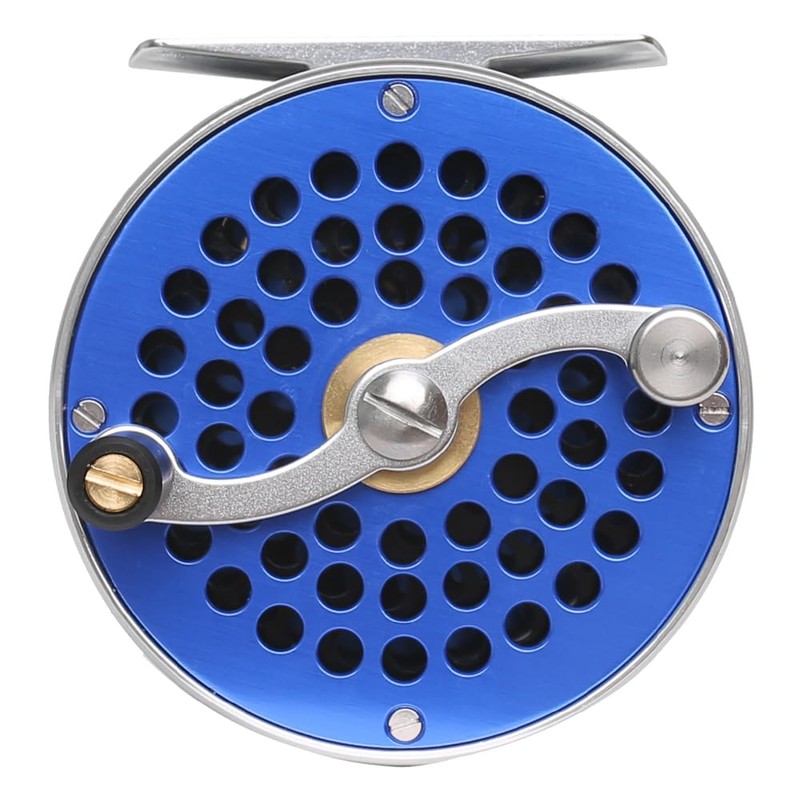 Vintage Classic Fly Fishing Reel,Right/Left Handle Position, Fly Reel (Blue,