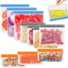 bolsas de silicona reutilizables 10,bolsas para congelar alimentos 10 Bolsas