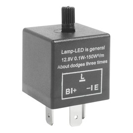 bylikeho CF-13 Flasher Relay,3-Pin LED Flasher Relay,Car Accessories Adjustable Turn Signal Relay,Universal 12V Car Flasher Relay for LED Turn Signal Fixing Hyper Blink Flash,Fits Car SUV Motorcycle