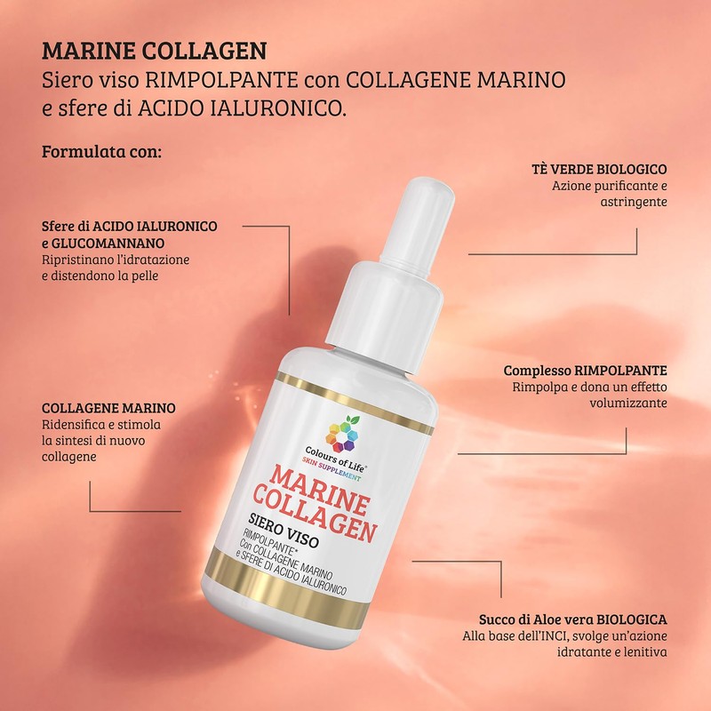 REMOVING Gesichtsserum mit marinem Kollagen und Hyaluronsäurekügelchen - 30 ml
