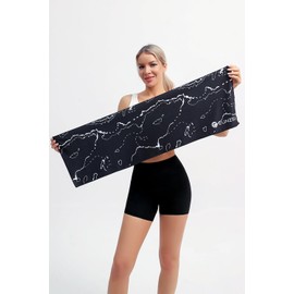 Cooling Towel, Ice Towel for Neck, Soft Microfiber Chilly Towel Stay Cool for Sports, Yoga, Running, Gym, Workout, Biking, Camping & Outdoor Activities 40"x12", Black Contour