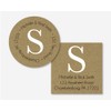 Kraft Initial Return Address Stickers, Wedding Invitation Return Address Labels,