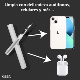 GEEN Kit de Limpieza Multifuncional - Limpieza de Teclados, Auriculares, Cámaras y más... (Pluma Limpiadora)