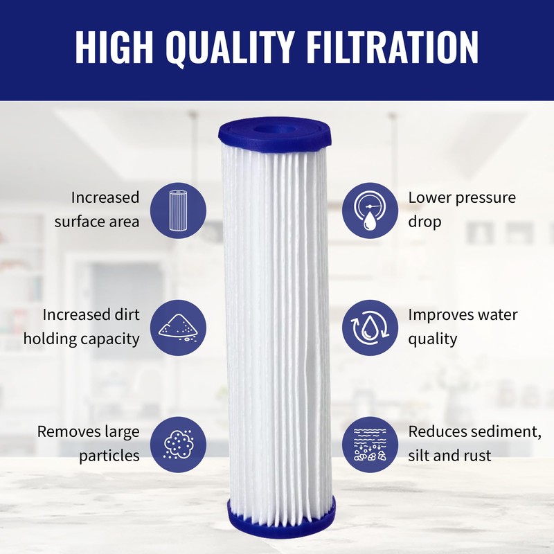 CFS – 4 Pack Pleated Polyester Water Filter Cartridges Compatible