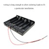 HAHIYO 9V 6AA Battery Holder Bundle with Wire Sturdy Cover