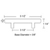 Emtek Bar Pull Available in 10 Sizes and 6 Finishes
