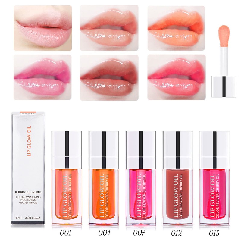 Lip Oil, Brillo de Aceite de Labios Hidratante para Maquillaje