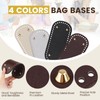 Dawitrly 4+8 PCS Bag Bases for Crochet with Purse Handles