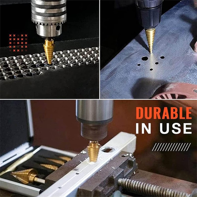 Metal Step Drill Bits, HSS Unibit Set(SAE), Step Drill Bit