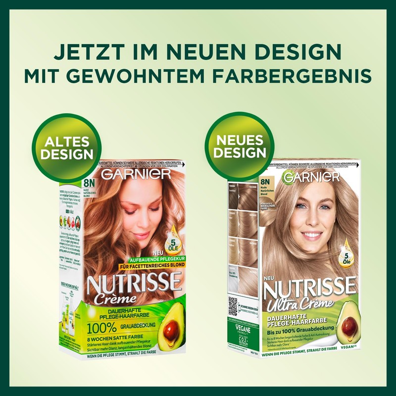 Garnier Nutrisse Cream Colouration Nude Natural Blonde 8N / for