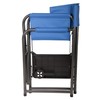 WFS Folding Director's Chair with Table, Blue