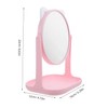 PACKOVE Rotating Cat Ear Desktop Makeup Mirror Clear Cosmetic Vanity