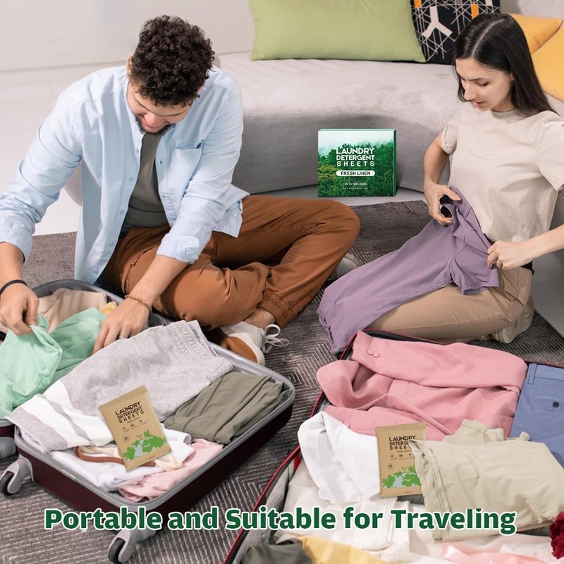 AIDEA Laundry Detergent Sheets, Washer Sheet Detergent, No Plastic Jug,